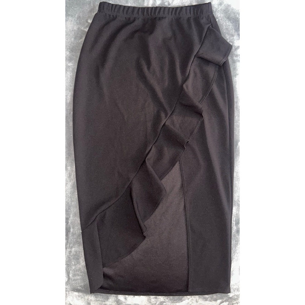 🖤 Windsor Elegant Ruffle Midi Skirt